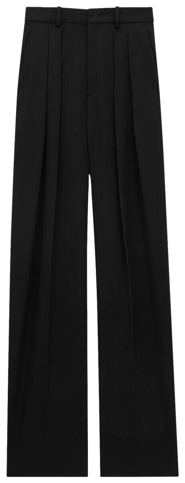 Saint Laurent Tailored Wool Pants Black