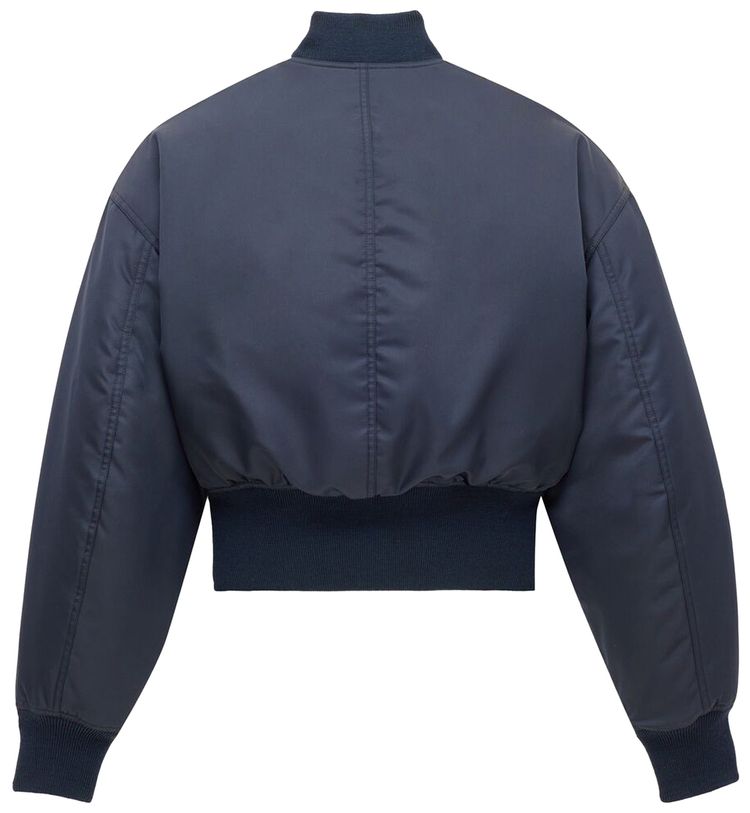Saint Laurent Shell Bomber Jacket Marine