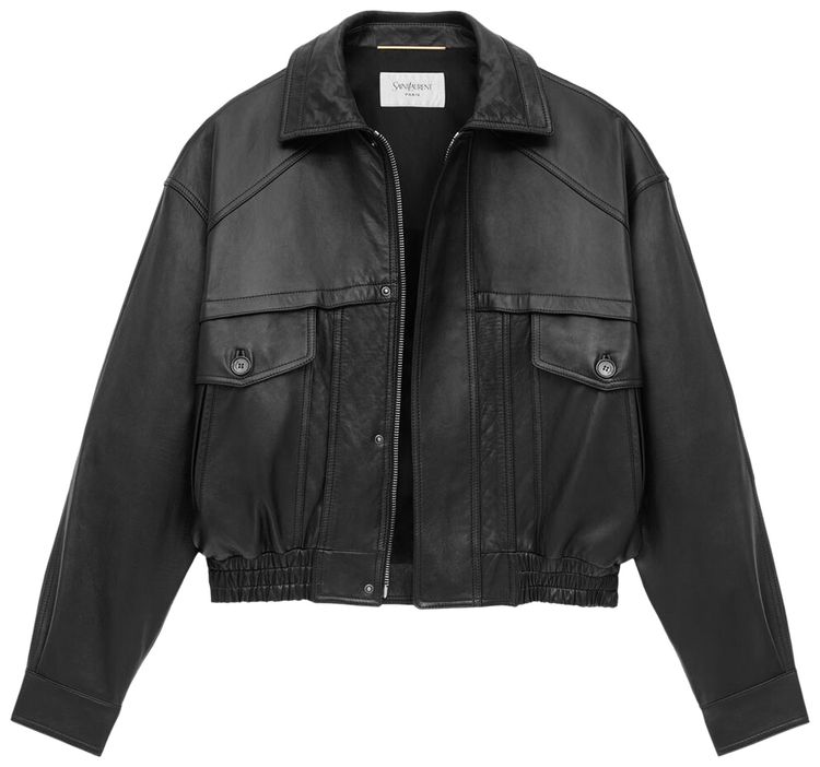 Saint Laurent Leather Jacket Black