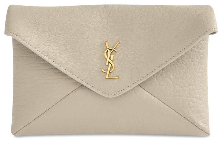 Saint Laurent Cassandre Chain Pouch Crema Soft