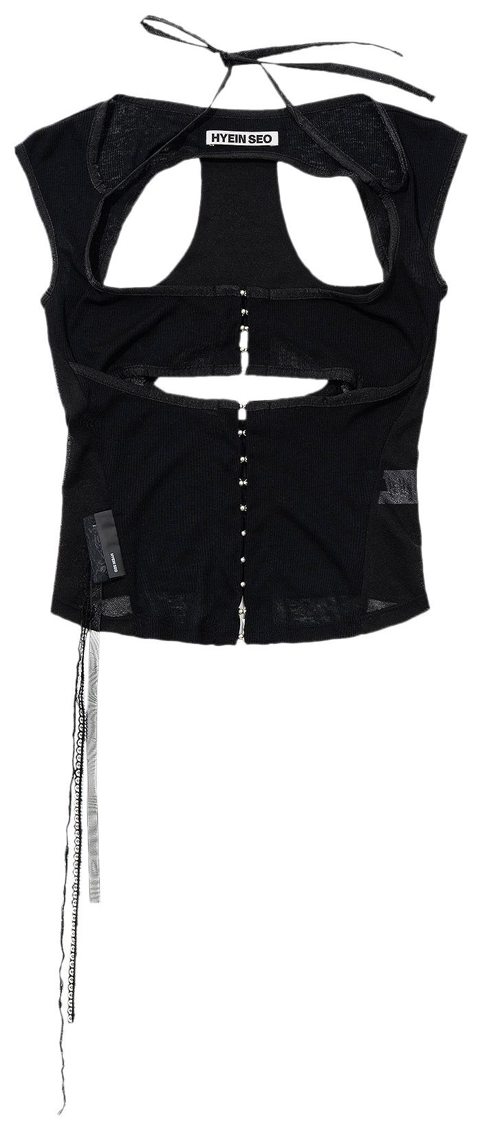 Hyein Seo Layered Slash Top Black