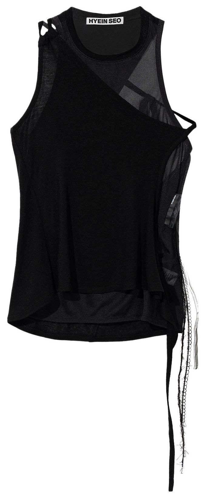 Hyein Seo Layered Halter Top Black