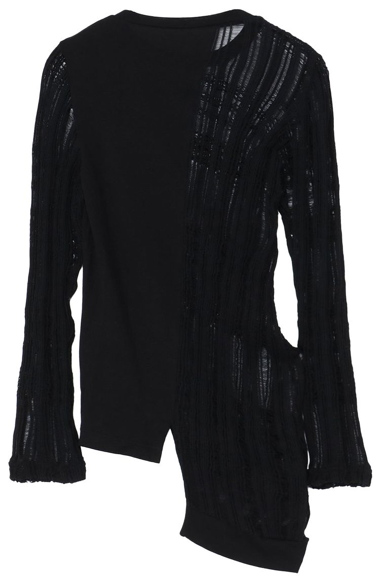 Ys H Right Hem Crunched Top Black