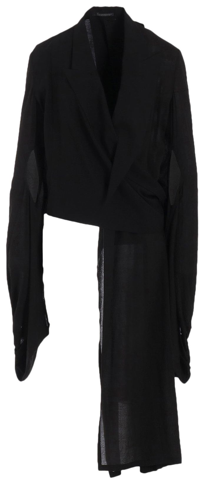 Yohji Yamamoto Balloon Sleeve Wrap Jacket Black