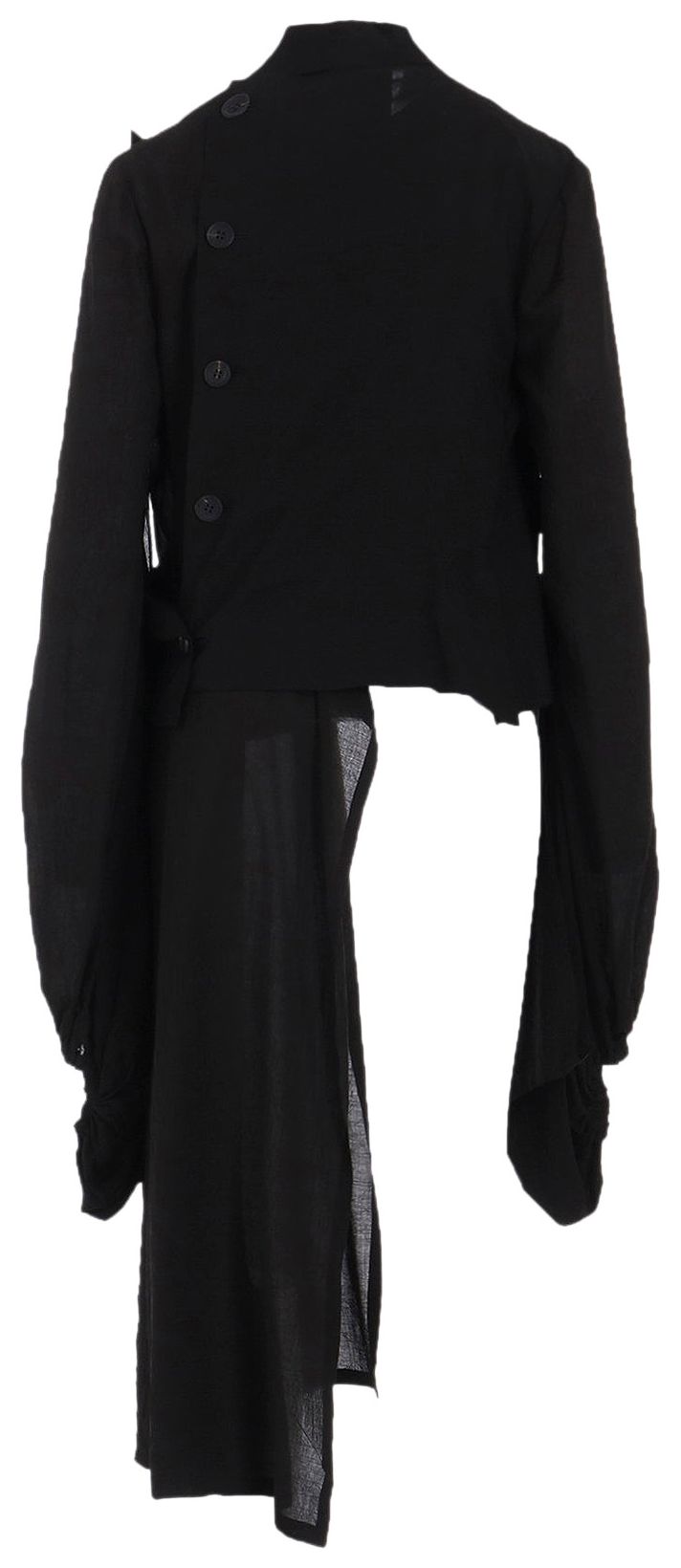 Yohji Yamamoto Balloon Sleeve Wrap Jacket Black