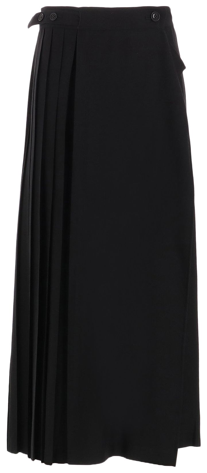 Ys I Pleated Wrap Skirt Black