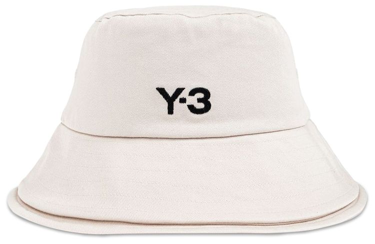 Y 3 3 Stripes Bucket Hat Talc