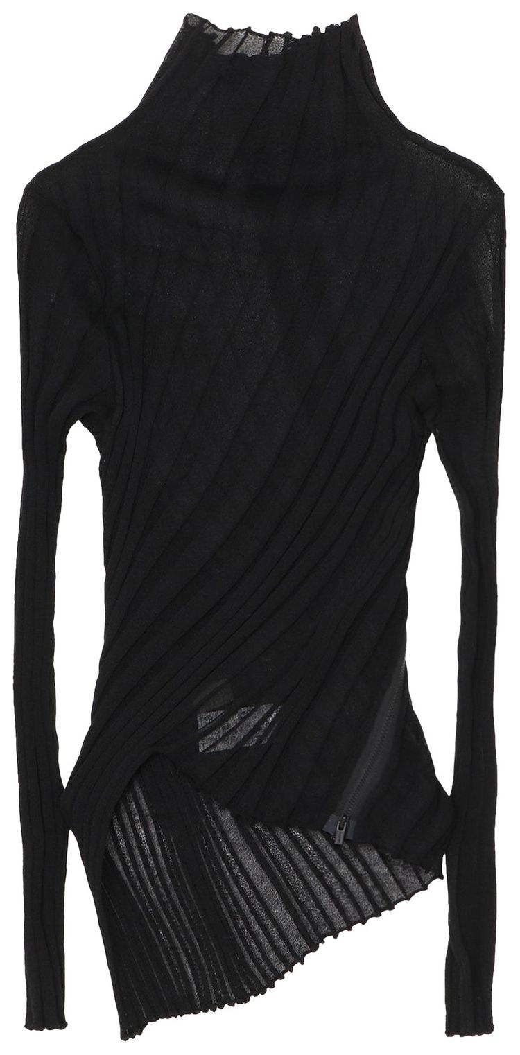 Yohji Yamamoto High Gauge Rib Zip Cardigan Black