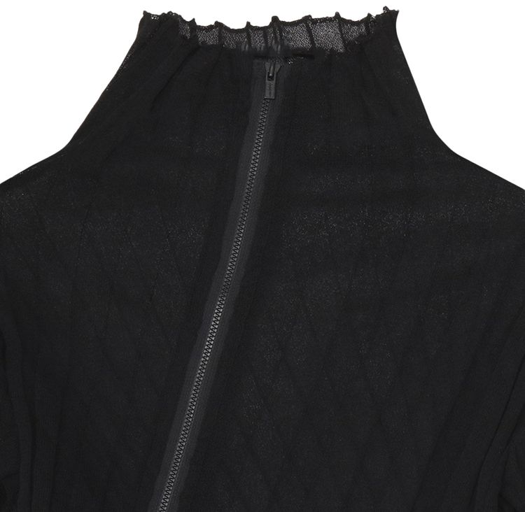Yohji Yamamoto High Gauge Rib Zip Cardigan Black