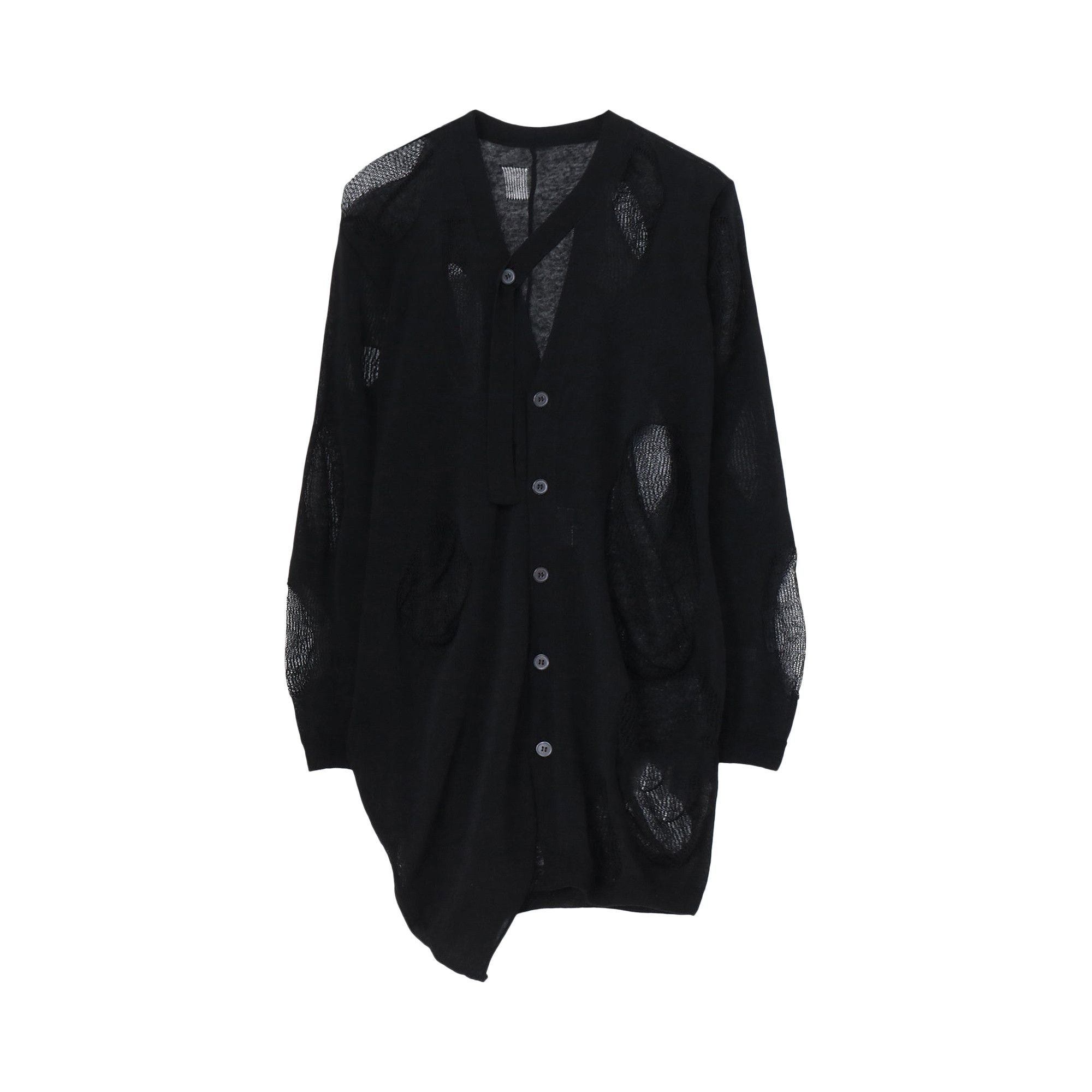 トップス Yohji Yamamoto - black deformed cardigan Y's Yohji Yamamoto black deformed cardigan by scrunched elastics