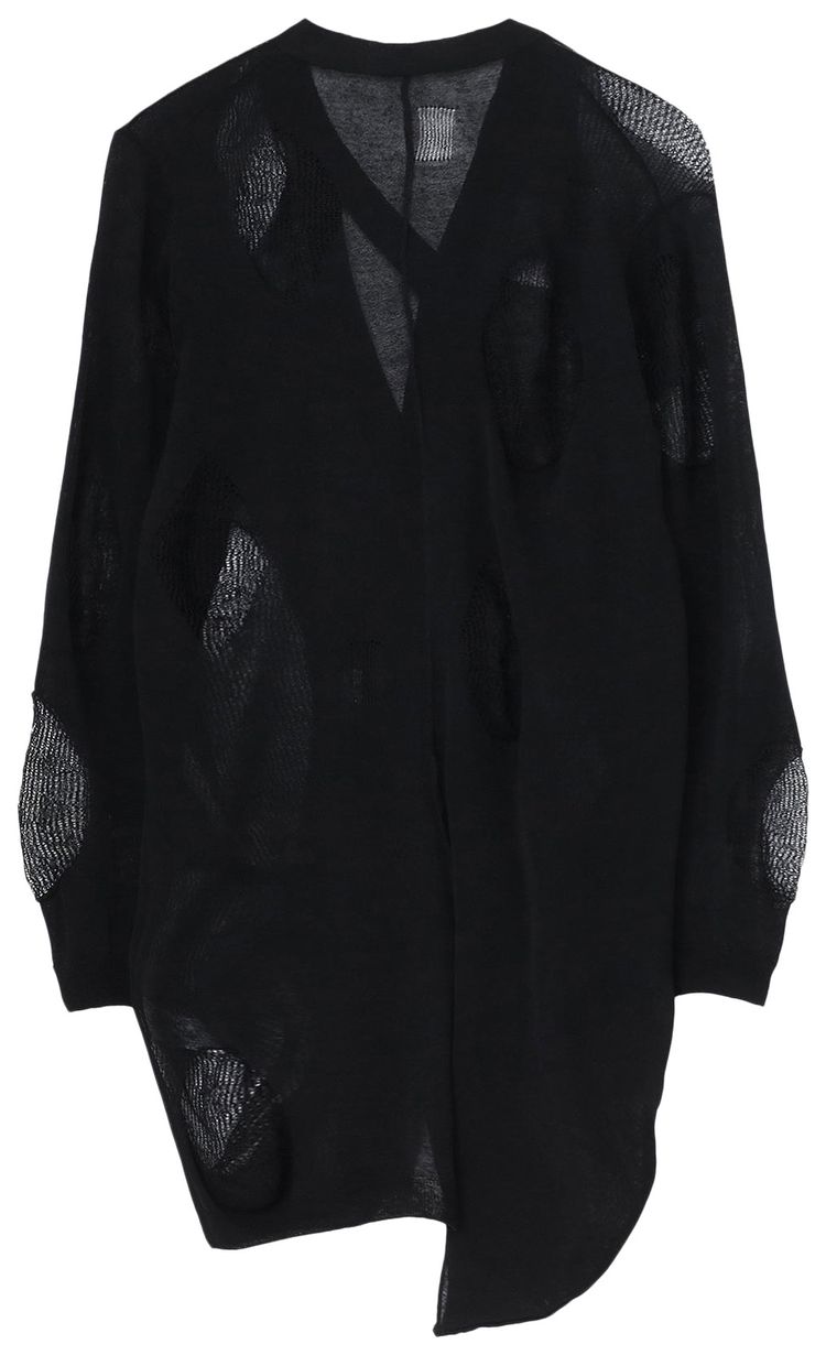 Yohji Yamamoto Draped D Cardigan Black