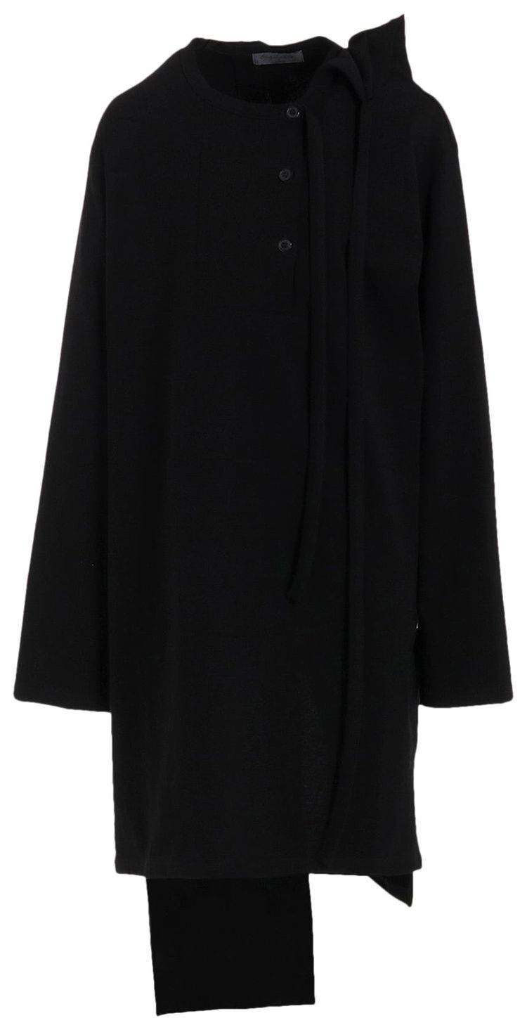 Yohji Yamamoto Pour Homme Binder Henry Neck Tee Black