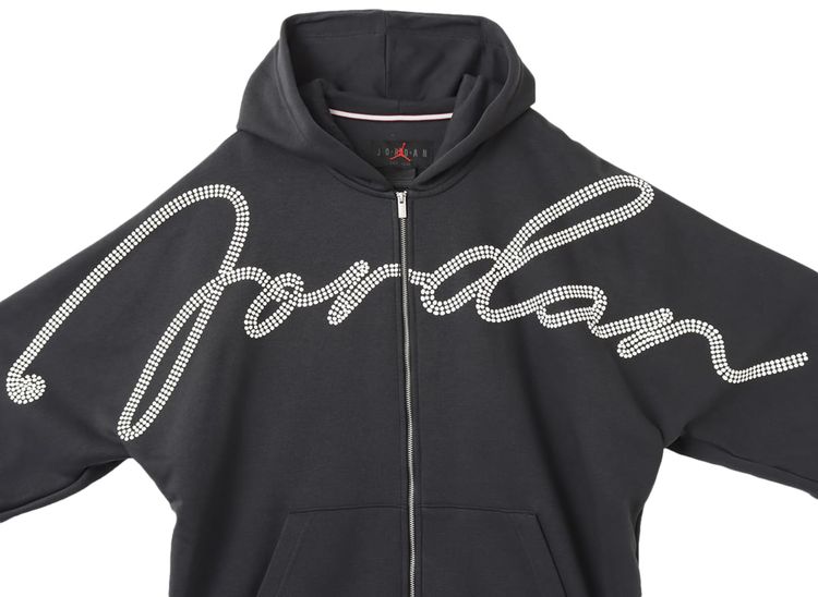 Air Jordan MVP Full Zip Fleece Hoodie Off BlackSail