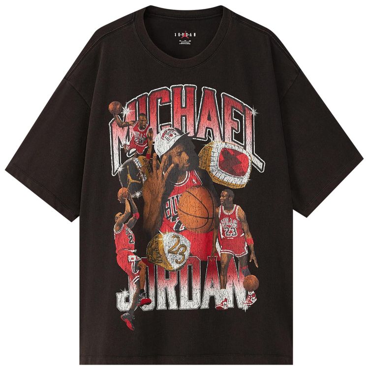Air Jordan Flight Essentials Oversized T Shirt BlackVarsity Red