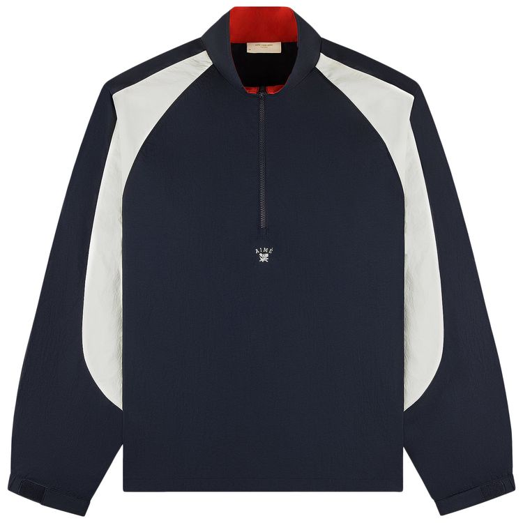 Aime Leon Dore Crest Nylon Half Zip Pullover Navy Blazer