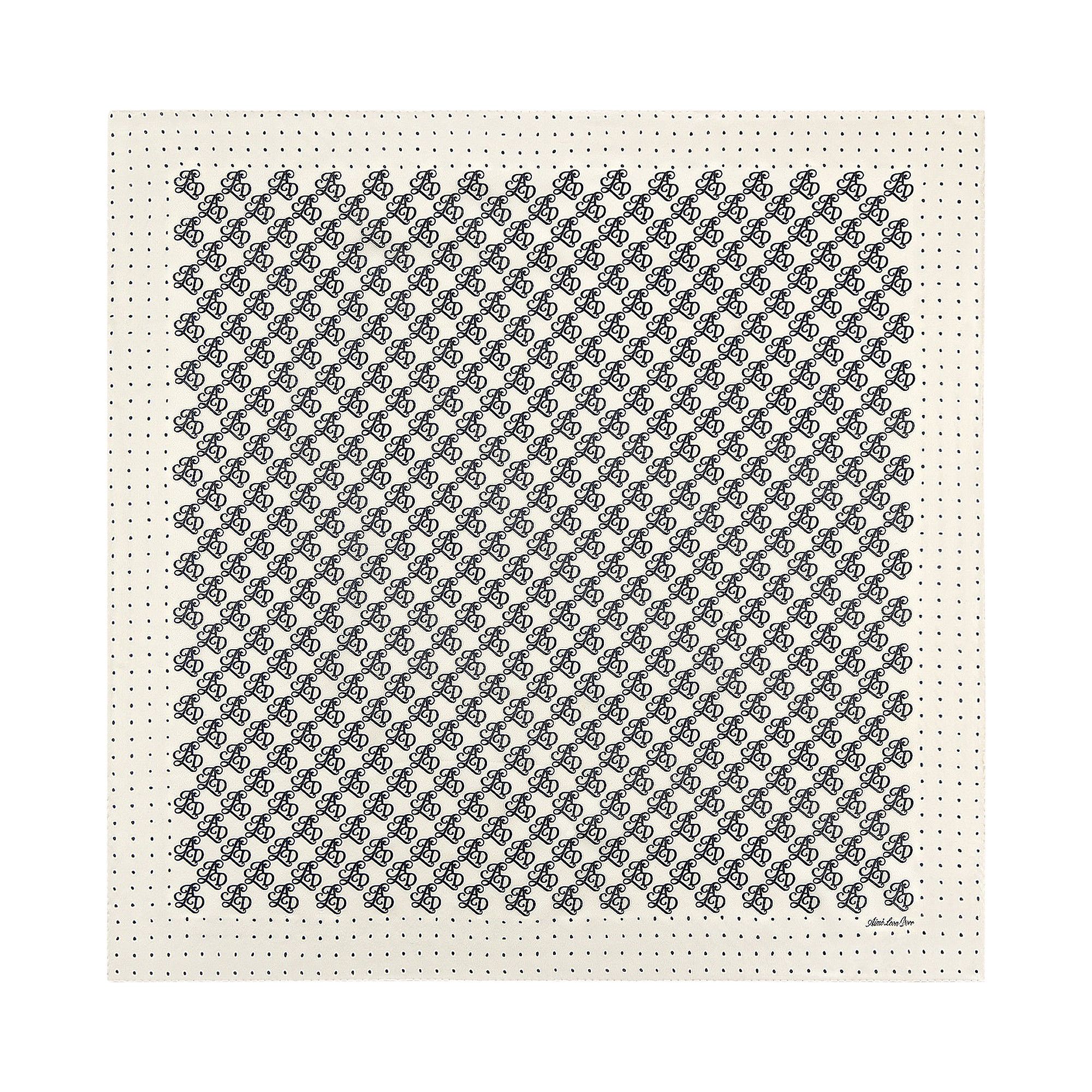 Buy Aimé Leon Dore Monogram Silk Bandana 'Pristine' - SS25AT033
