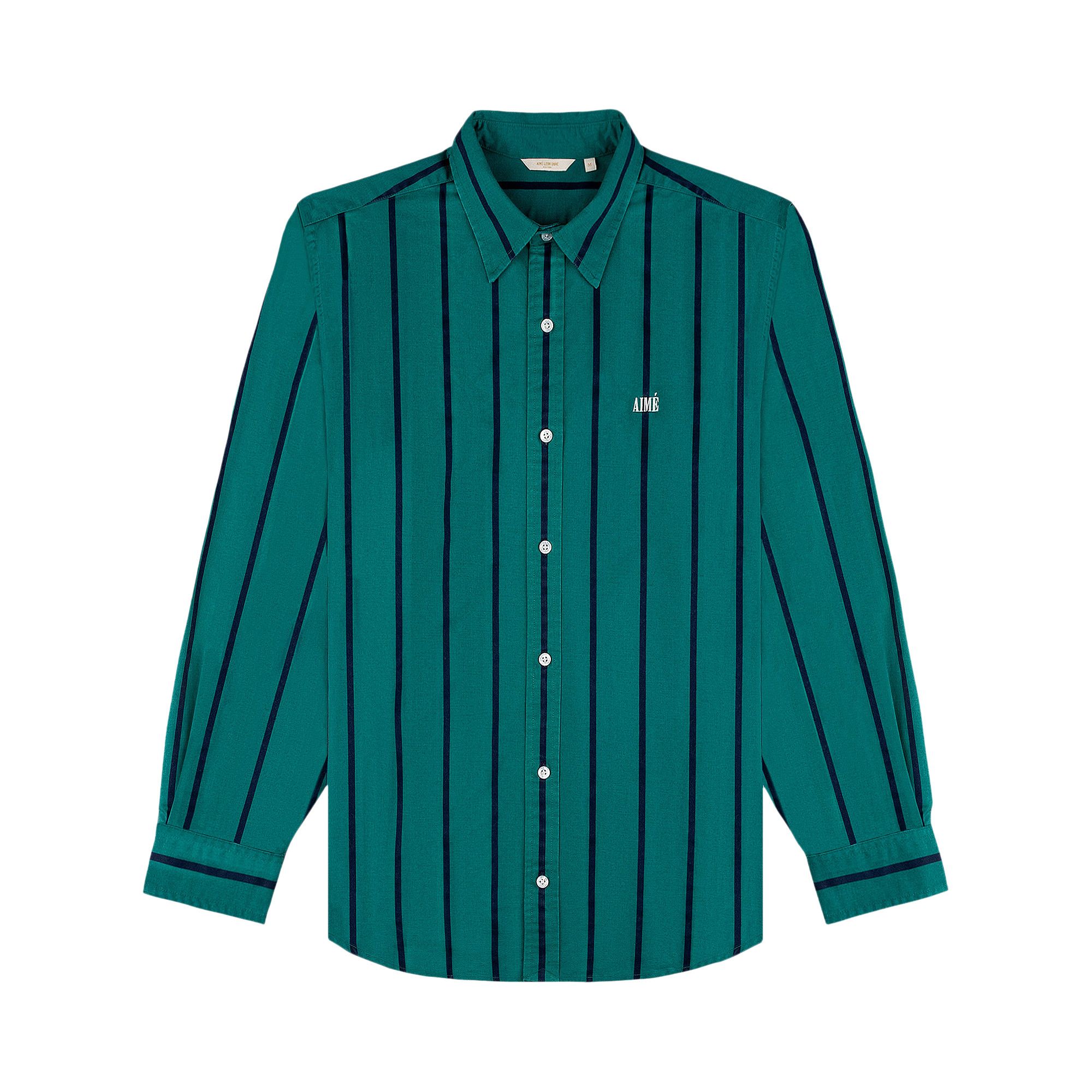 Buy Aimé Leon Dore Striped Leon Overshirt 'Parasailing Green
