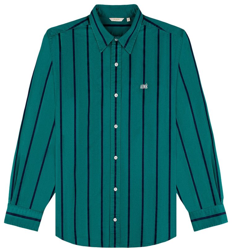 Aime Leon Dore Striped Leon Overshirt Parasailing Green Stripe