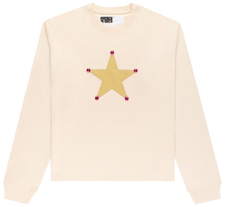 Sp5der Pornstar Long Sleeve Tee Cream