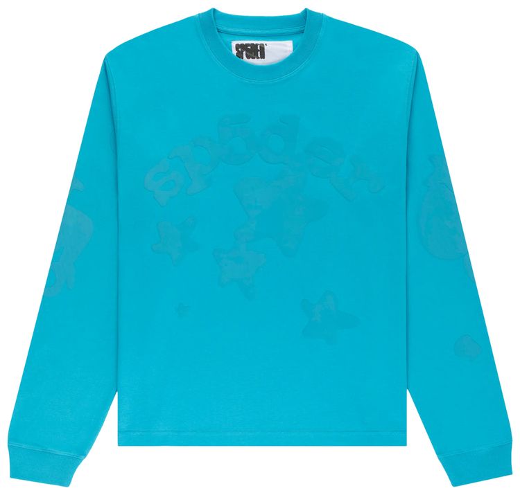 Sp5der Beluga Long Sleeve Tee Ocean Blue