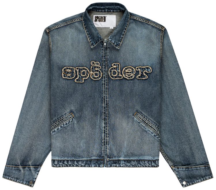 Sp5der Denim Work Jacket Light Blue Wash