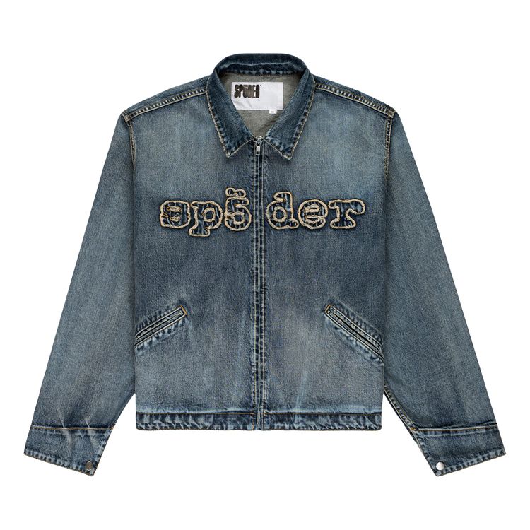 Denim Reflective Arc Hooded Work Jacket Blue