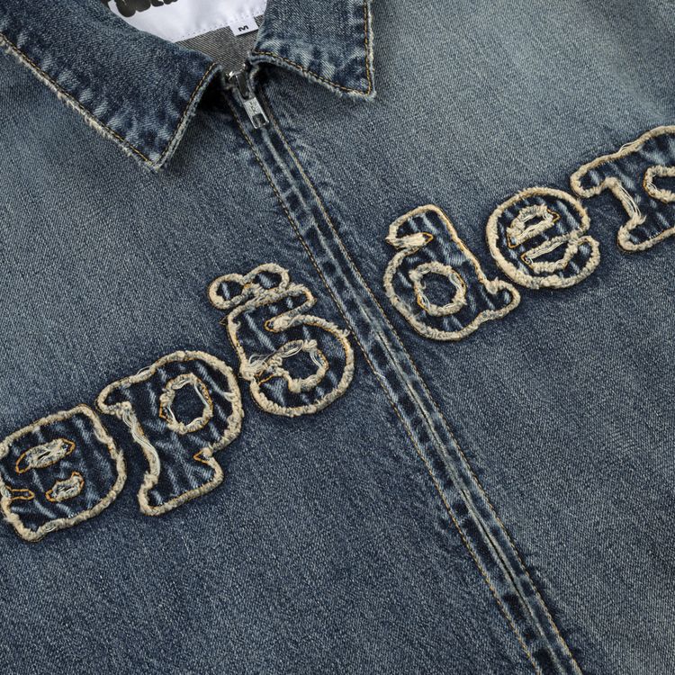 Sp5der Denim Work Jacket Light Blue Wash