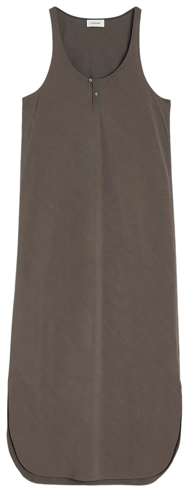 Lemaire Bias Cut Tank Dress Walnut