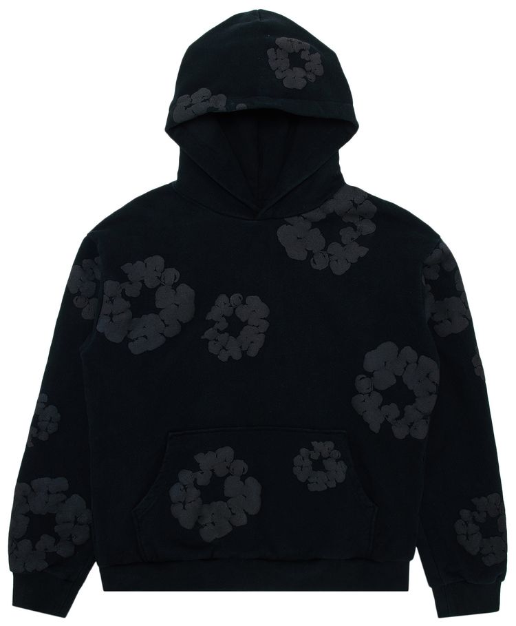 Denim Tears Cotton Wreath Hooded Sweatshirt Black Monochrome