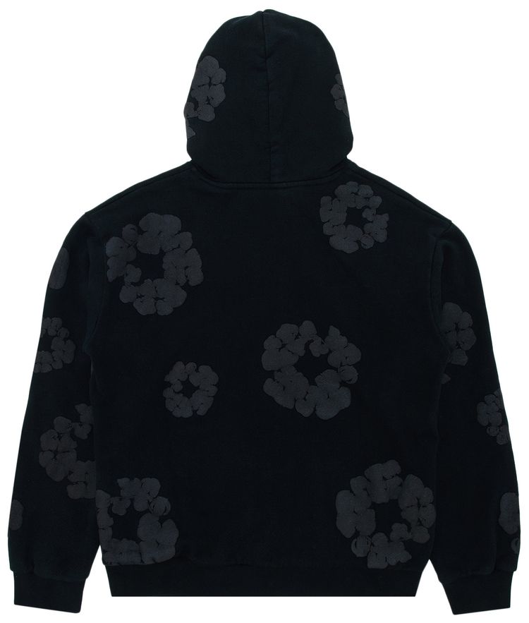 Denim Tears Cotton Wreath Hooded Sweatshirt Black Monochrome