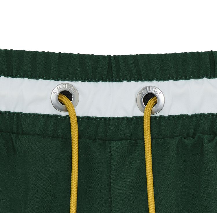 Rhude Logo Basketball Swim Short Forest GreenBlackWhite