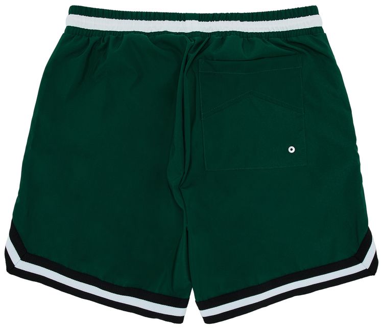 Rhude Logo Basketball Swim Short Forest GreenBlackWhite