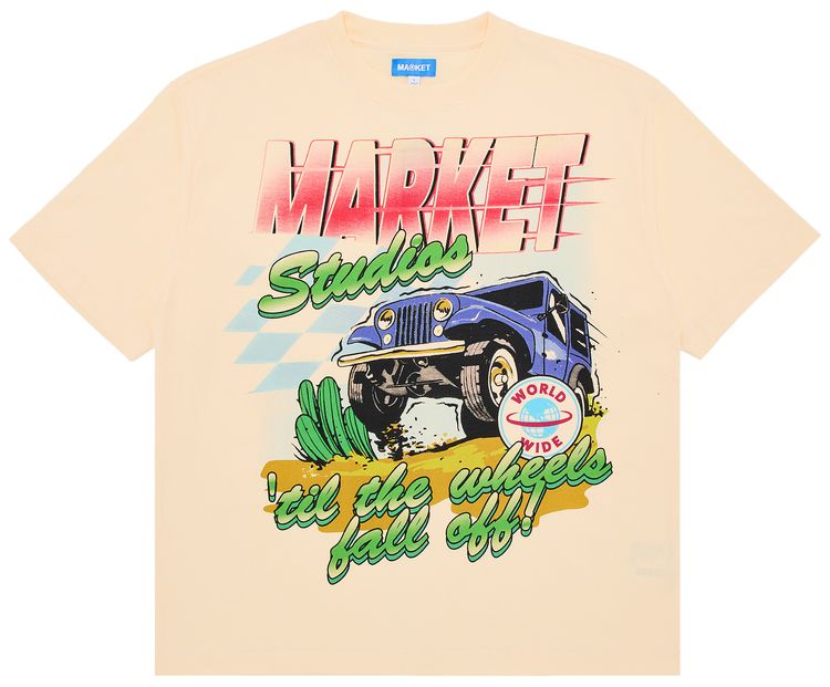 Market Wheels Off T Shirt Butter Cream