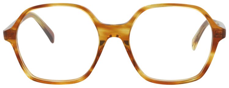 CELINE Round Injection Optical Glasses HavanaTransparent