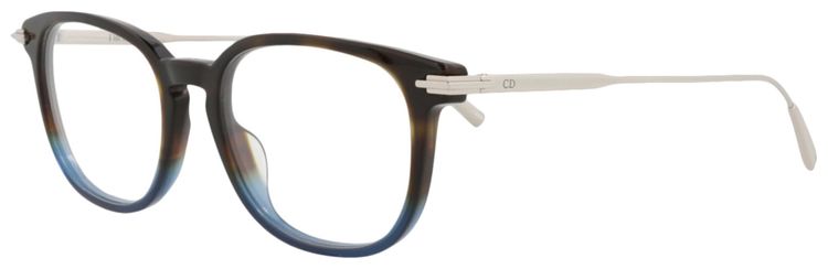 Dior Round Optical Glasses HavanaSilverTransparent