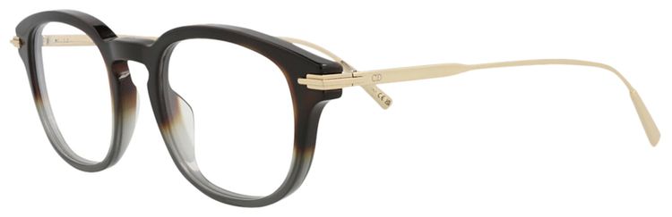 Dior Round Optical Glasses HavanaGoldTransparent