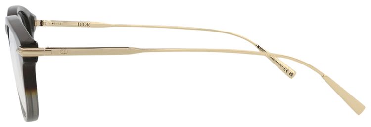 Dior Round Optical Glasses HavanaGoldTransparent