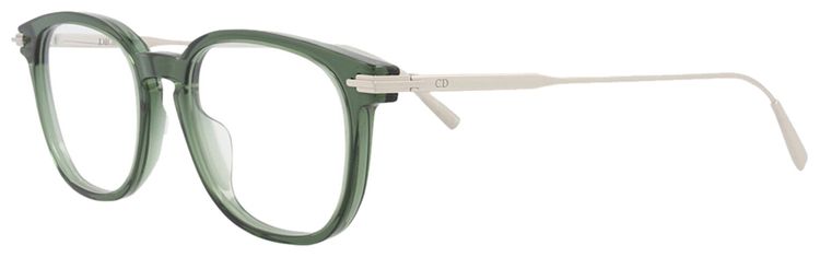 Dior Round Optical Glasses GreenSilverTransparent