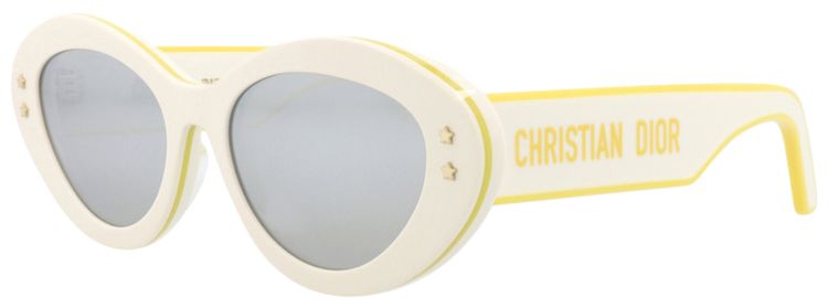 Dior Round Sunglasses IvoryBrown