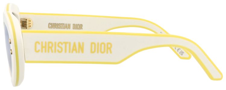 Dior Round Sunglasses IvoryBrown