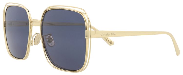 Dior Square Sunglasses GoldBlue