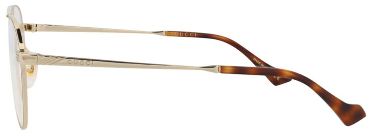 Gucci Round Optical Glasses GoldTransparent