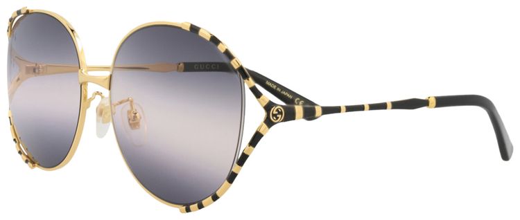 Gucci Round Sunglasses GoldBlackGrey