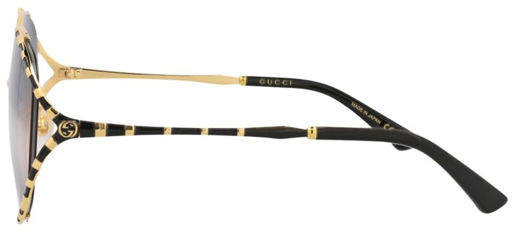 Gucci Round Sunglasses GoldBlackGrey