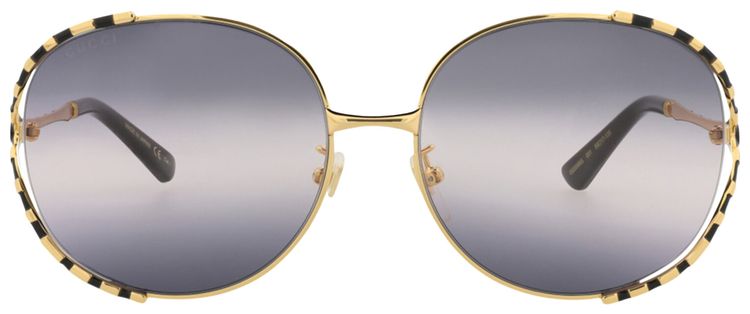 Gucci Round Sunglasses GoldBlackGrey