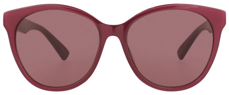 Gucci Round Sunglasses Burgundy Red