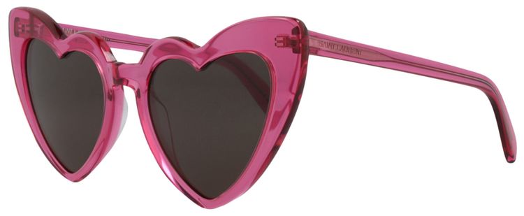 Saint Laurent LouLou Heart Sunglasses PinkBlack