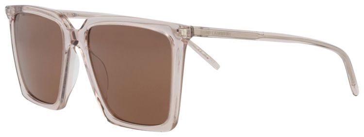 Saint Laurent Square Sunglasses NudeBrown