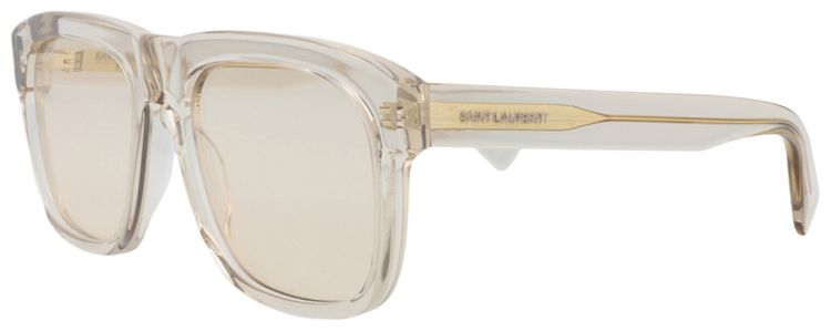 Saint Laurent Square Sunglasses BeigeYellow