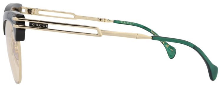 Gucci Cat Eye Injection Sunglasses BlackGoldYellow